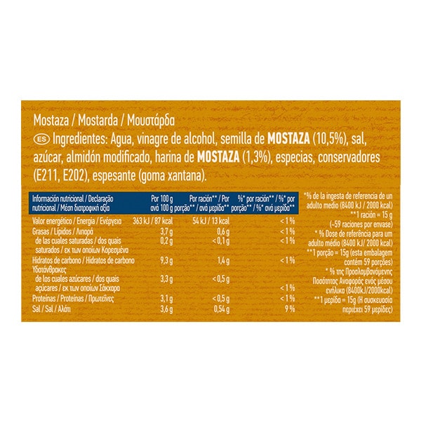 Hellmann's Salsa Mostaza botella 850ml - Salsa Especial Deluxe Hellmann’s. Nuevos sabores en un práctico envase